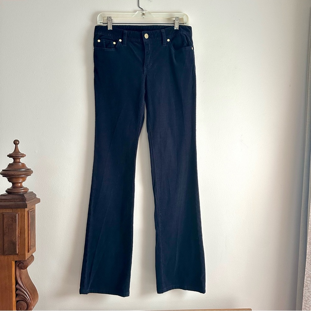 Tory Burch • Classic Tory Boot‎ Corduroy Pants in Navy